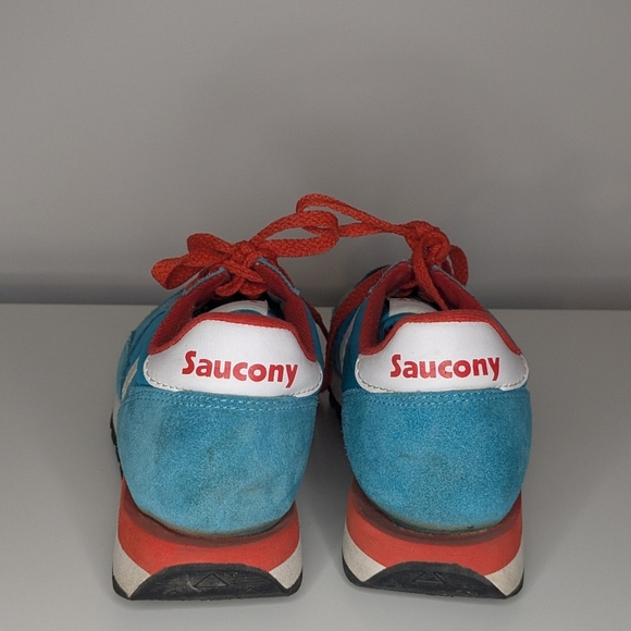Saucony Jazz sz 6.5 Teal and Red sneakers - Picture 5 of 7